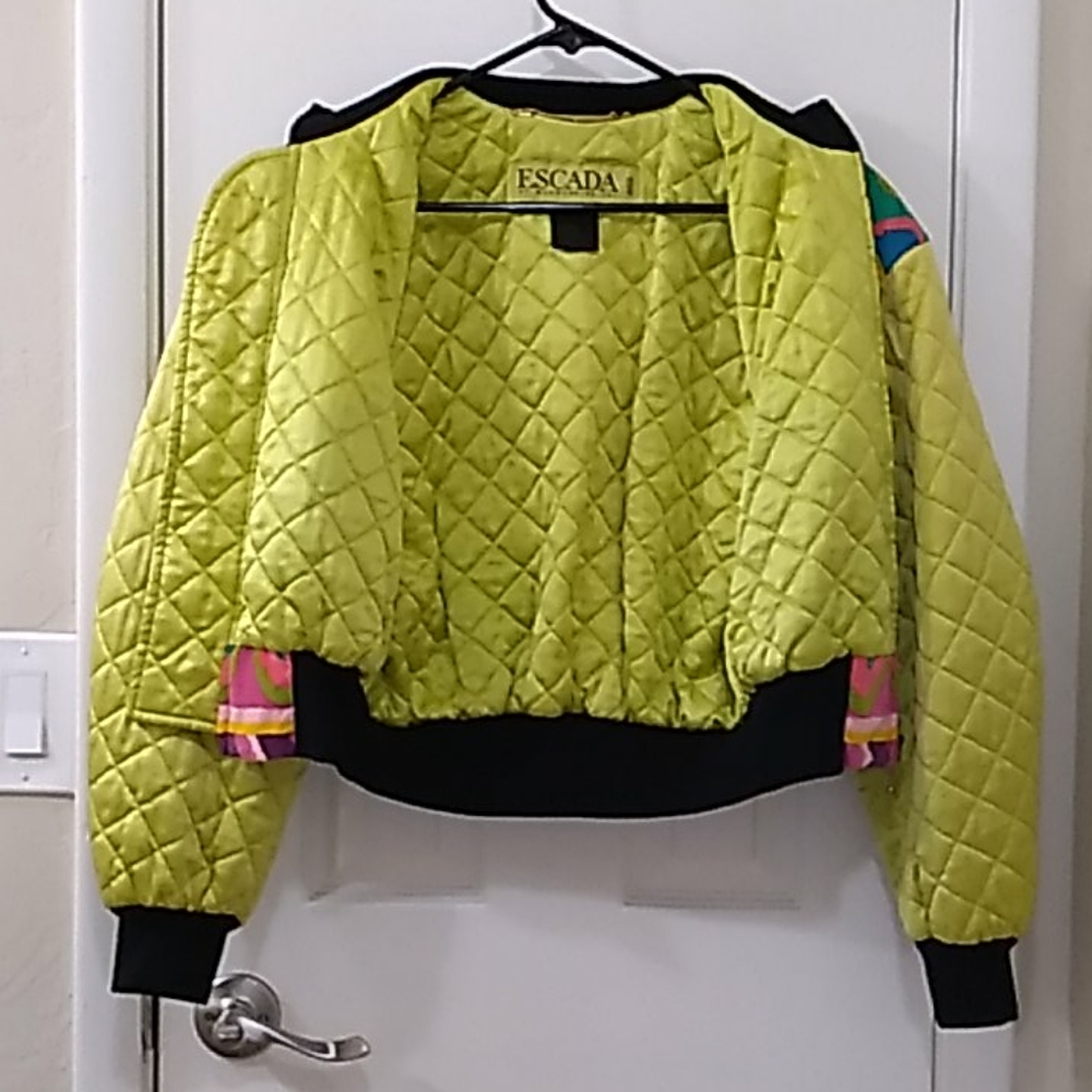 Vintage ESCADA Mod Abstract Bomber Jacket - Picture 5 of 13